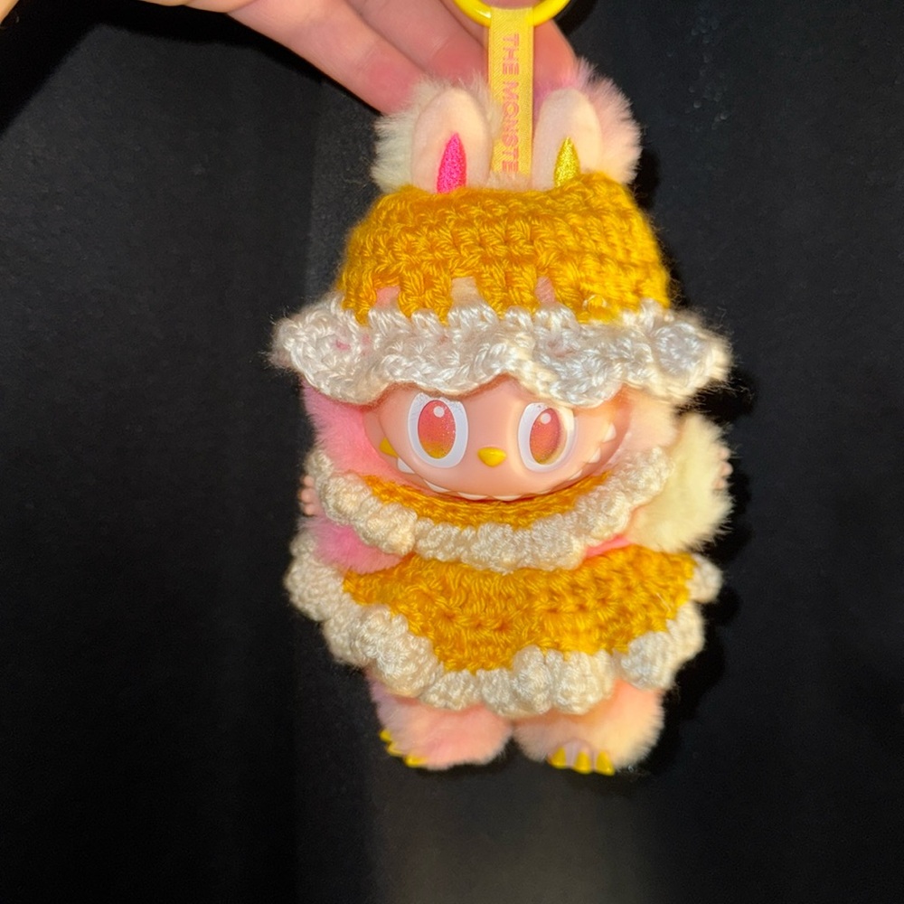 Crocheted Handmade Labubu Dress and Hat (LABUBU NOT INCLUDED)